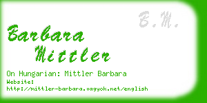 barbara mittler business card